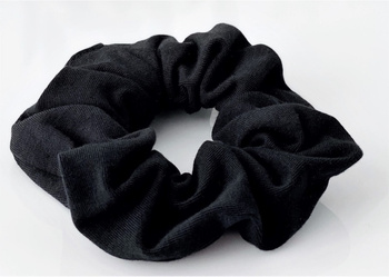 Bawełniana Scrunchie czarna gumka do włosów, ANWEN