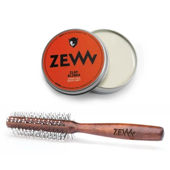 Zestaw do stylizacji włosów: glinka Mocny chwyt 100 ml + roller, ZEW for men