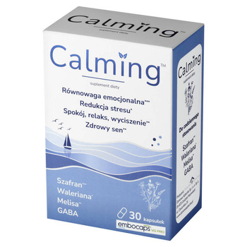 Calming Tabletki Uspokajające z Szafranem i Melisą, 30 tabletek, Domowa Apteczka