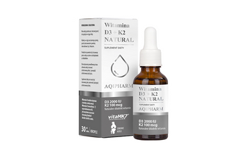 Witamina D3 2000lU+ K2 100mcg krople, 30ml, AQI PHARM