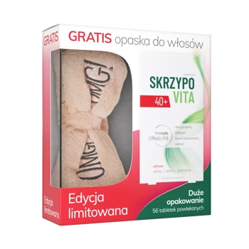 Skrzypowita 40+, zestaw z opaską, 56 tabletek, Natur Produkt Pharma - DATA WAŻNOŚCI 11.2024