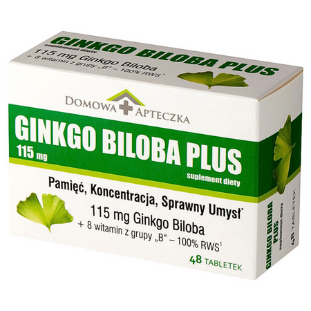 Ginko Biloba Plus, 48 tabletek, Domowa Apteczka