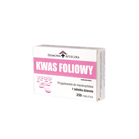 Kwas Foliowy 0,4mg., 250 tabletek, Domowa Apteczka