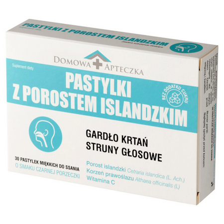 Pastylki z Porostem Islandzkim, 30 tabletek, Domowa Apteczka