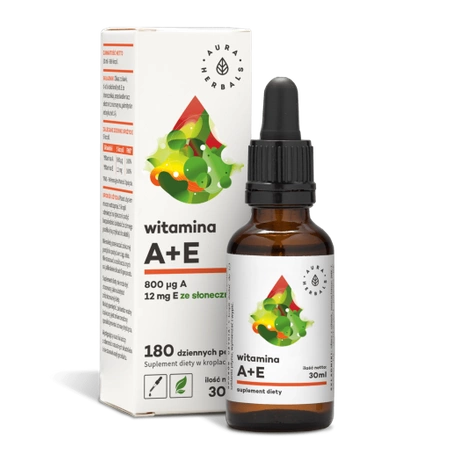 Witamina A + E, krople 30 ml, Aura Herbals 